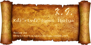 Körtvélyesi Ibolya névjegykártya