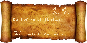 Körtvélyesi Ibolya névjegykártya