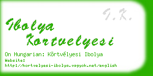 ibolya kortvelyesi business card