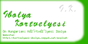 ibolya kortvelyesi business card